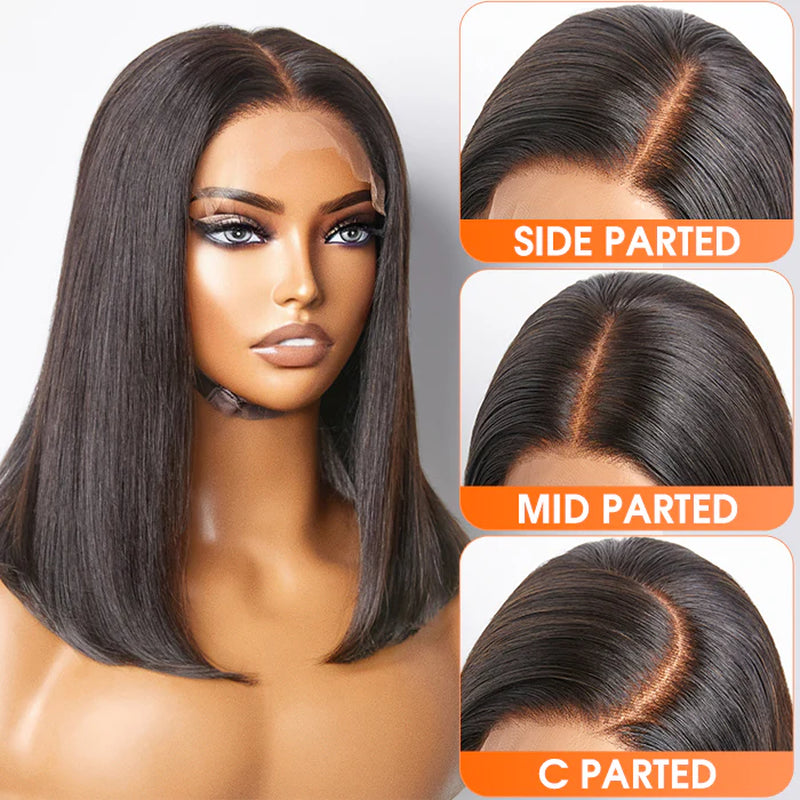 5X5 Glueless Lace Closure Bob Wig 150% Density Straight